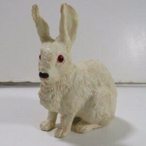 White Rabbit AAA Figure Red Eyes 2.75" tall Snowshoe Hare Realistic